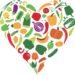 Heart Graphic Made Of Fruits and Vegetables - Preventing Heart Disease through Healthy Diet and Lifestyle